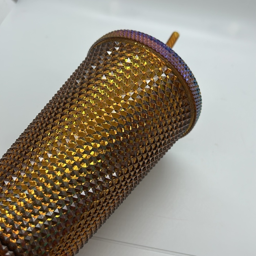 Starbucks 2021 Limited Edition 50 Years Copper Gold Studded 16 oz. Tumbler Cup - Picture 3 of 6